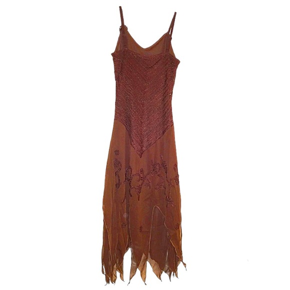 $340 Krochetta Papillon Beaded Crochet Gown Small 2 4 Hand Made Embroidered NWT - Picture 11 of 16